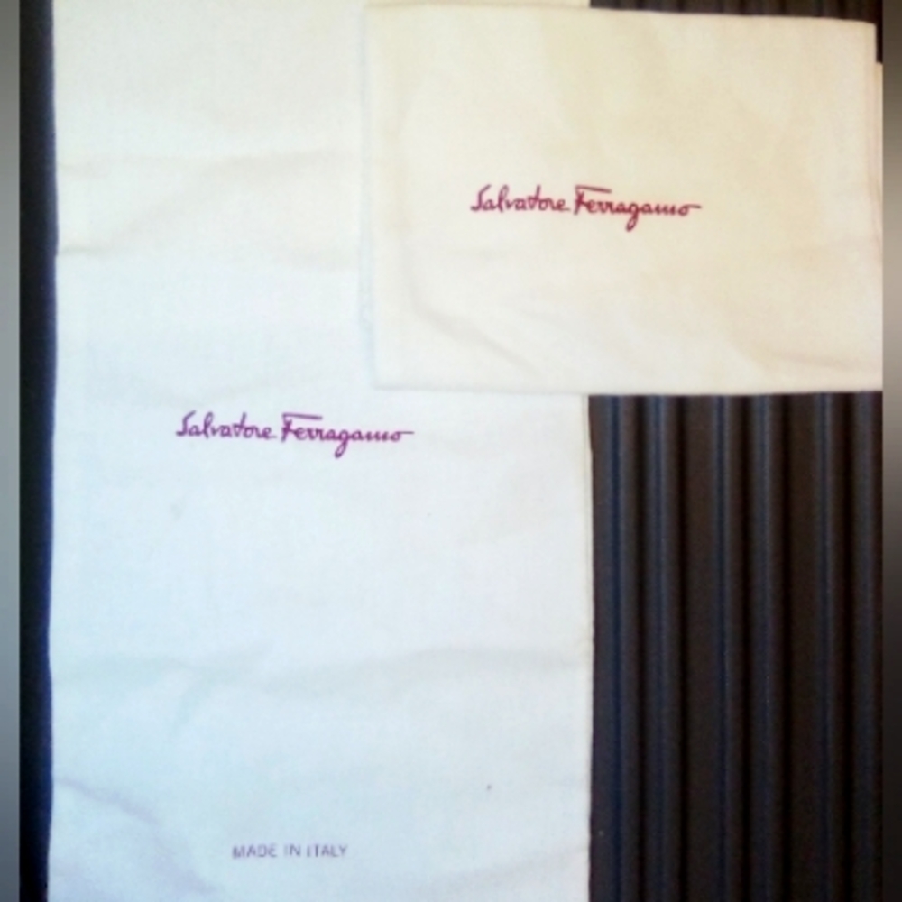 ❣️ SALVATORE FERRAGAMO (2) Authentic Storage / Dust Bags for Shoes & Handbags